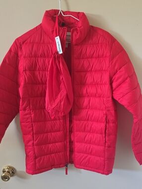 Amazon Essentials Red Quilted Puffer Jacket for Kids